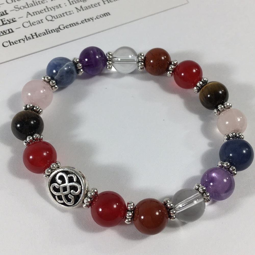 Semi precious chakra energy jewelry handmade.